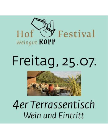 4er Tisch Hoffestival Freitag, 25.07.25