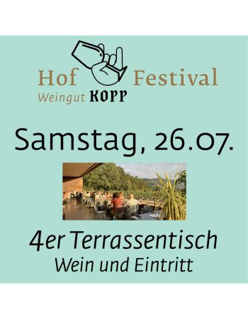4er Tisch Hoffestival Samstag, 26.07.25